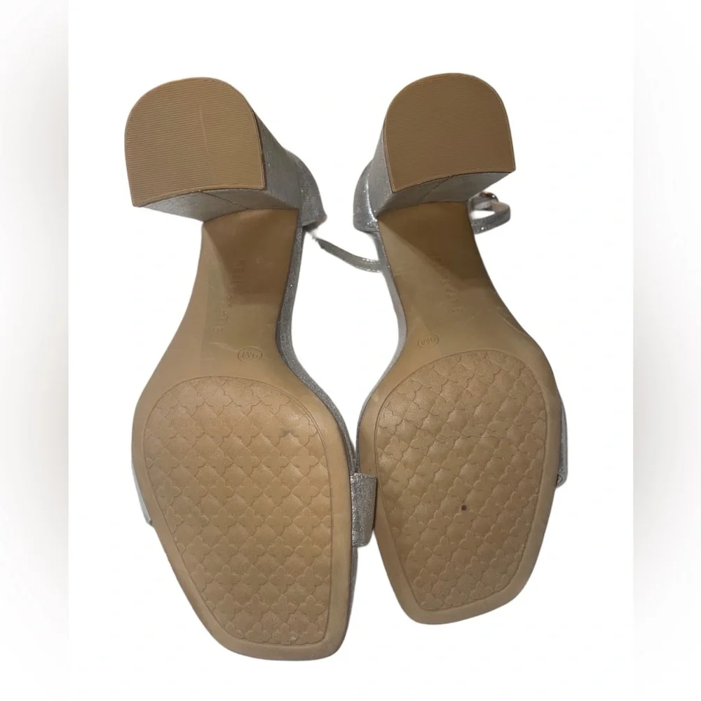 Kelly & Katie Modern Block Heel Sandals Women's Size 9M, Silver Sparkling - Picture 5 of 5